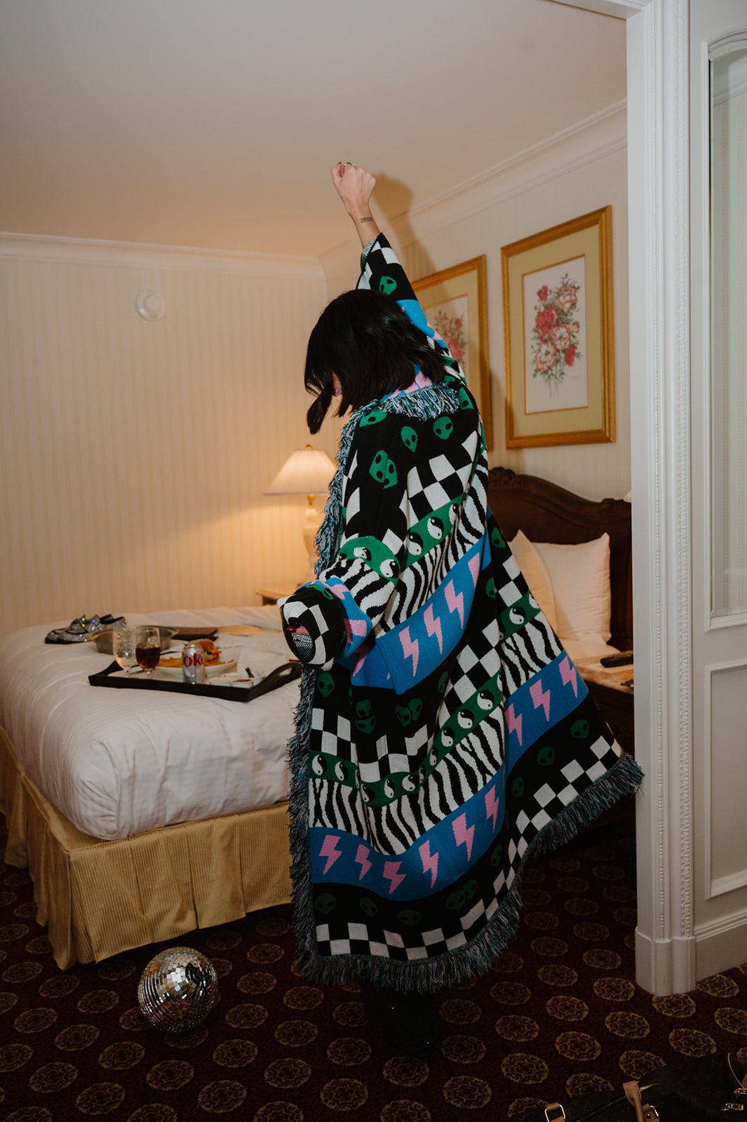 LALA ORIGINAL: Luxe Fringe Blanket Cardigan in Wonderstruck 2.0 - Dressed in Lala