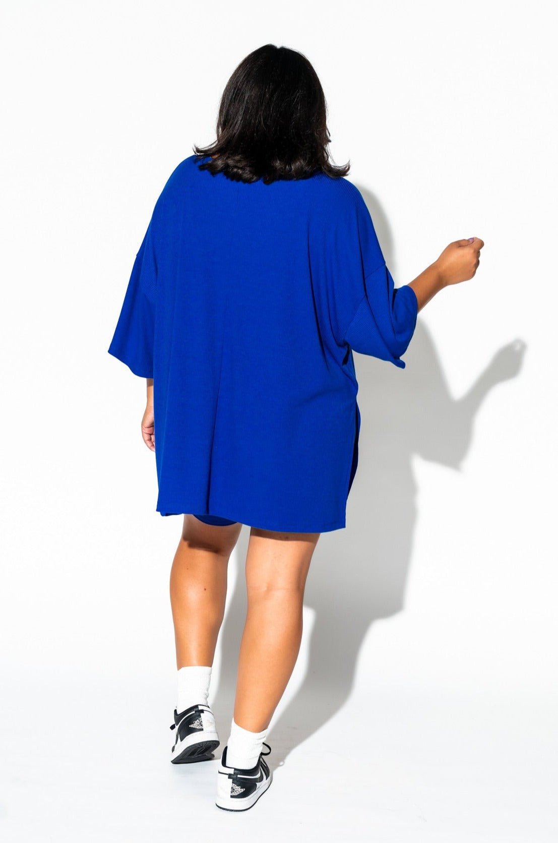 LALA ORIGINAL: Malone Ribbed Biker Set in Royal Blue - Dressed in Lala