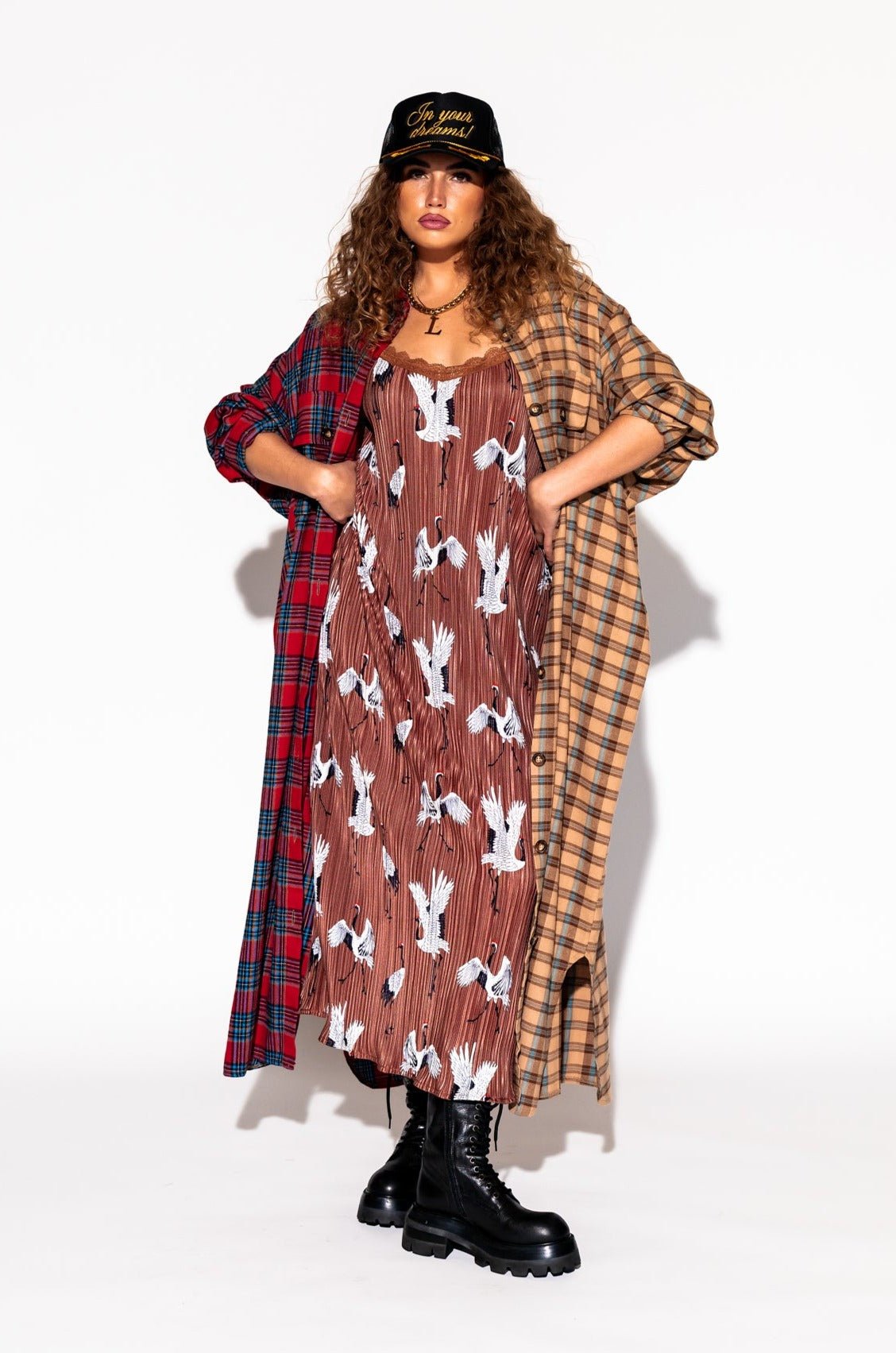 LALA ORIGINAL: Money Honey Plisse Slip Dress in Eternal Youth - Dressed in Lala