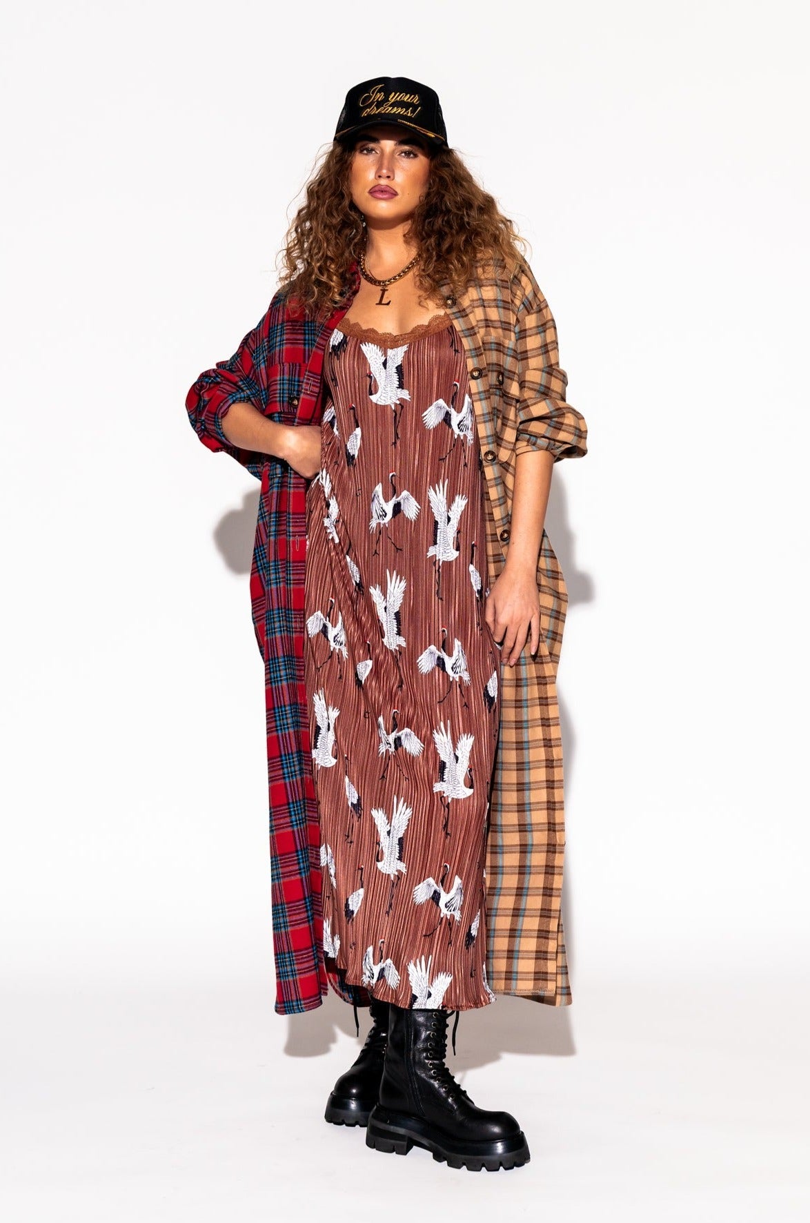 LALA ORIGINAL: Money Honey Plisse Slip Dress in Eternal Youth - Dressed in Lala