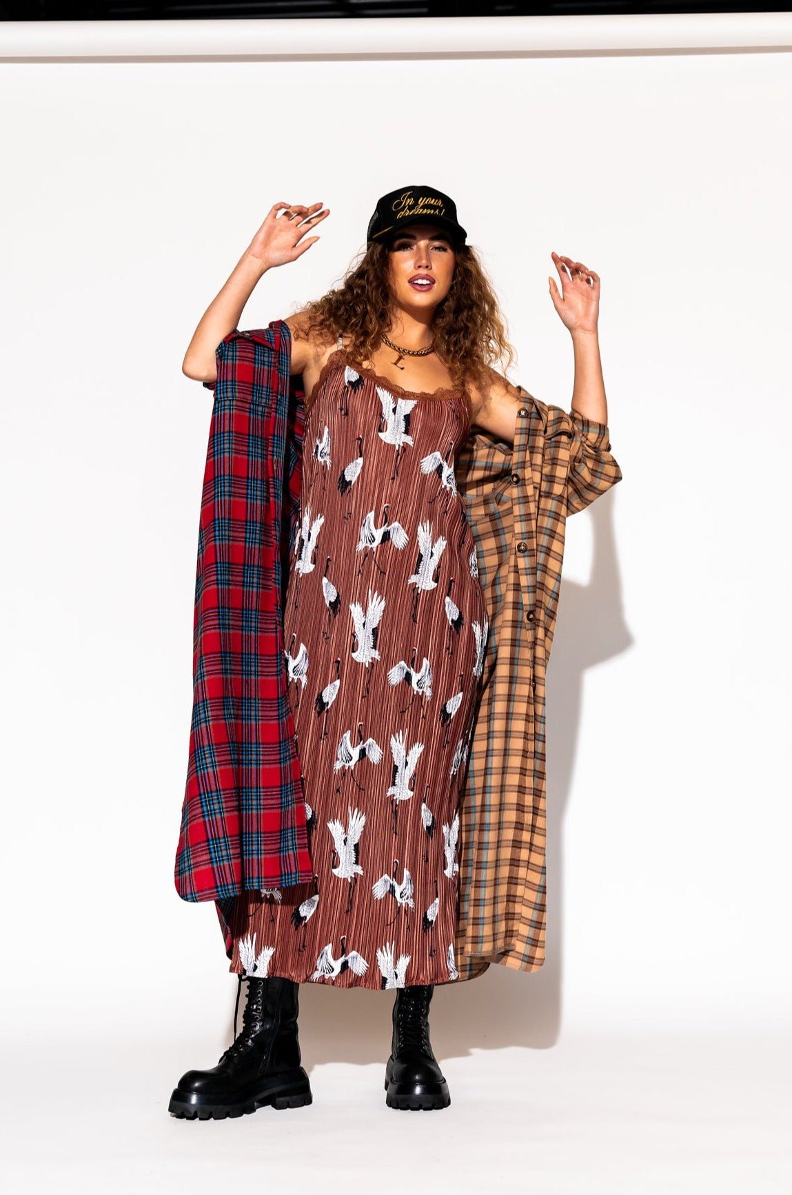 LALA ORIGINAL: Money Honey Plisse Slip Dress in Eternal Youth - Dressed in Lala