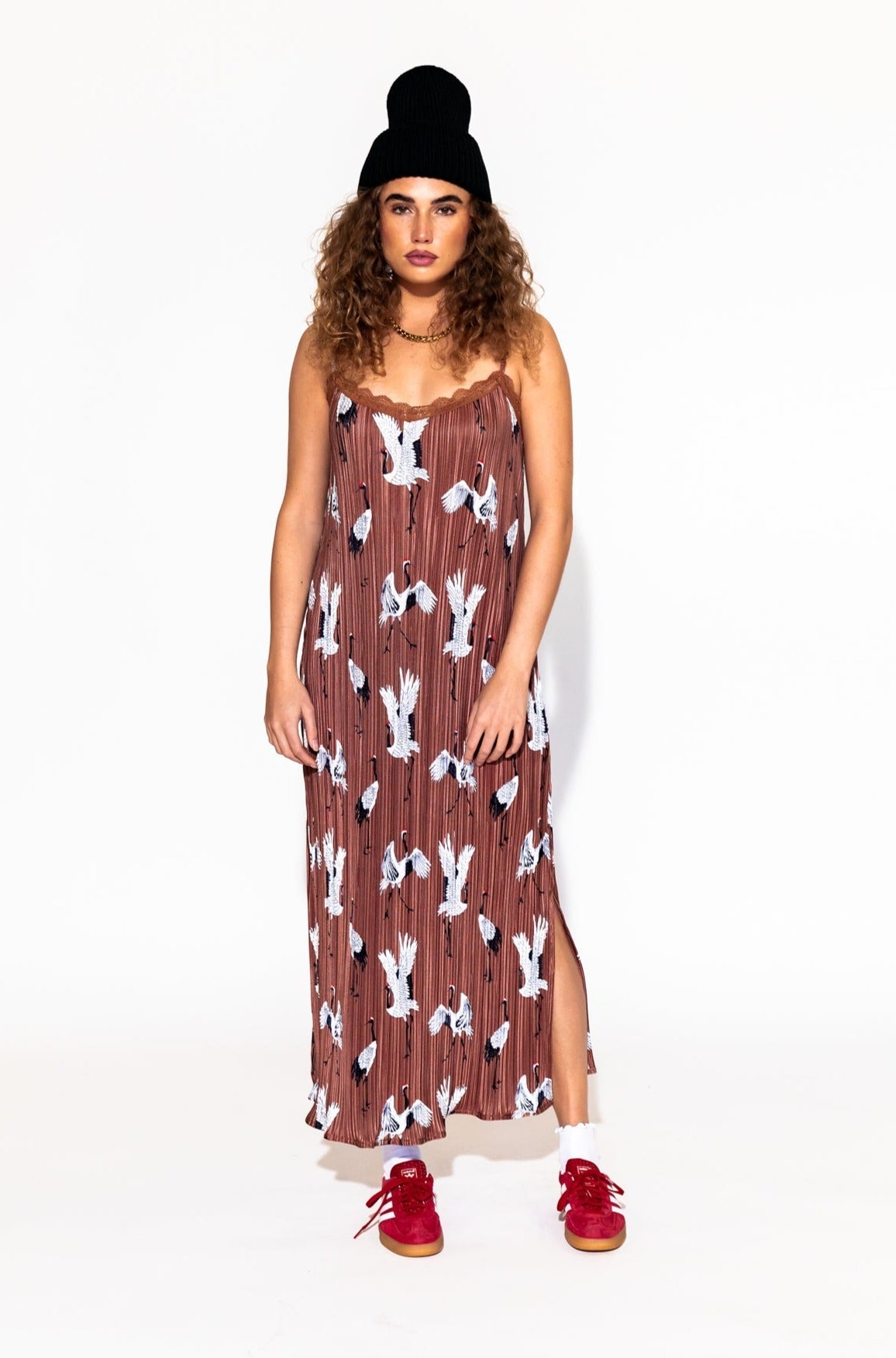 LALA ORIGINAL: Money Honey Plisse Slip Dress in Eternal Youth - Dressed in Lala