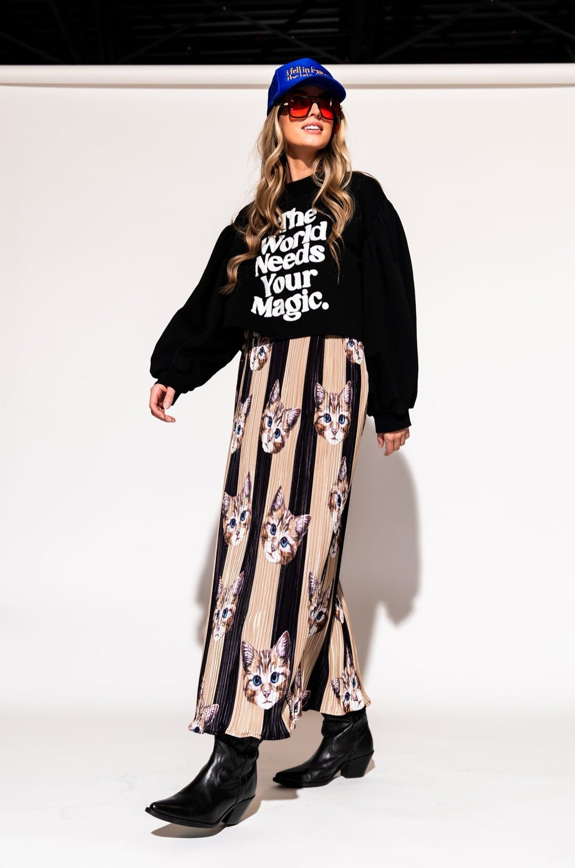 LALA ORIGINAL: Money Honey Plisse Slip Dress in Pretty Kitty - Dressed in Lala