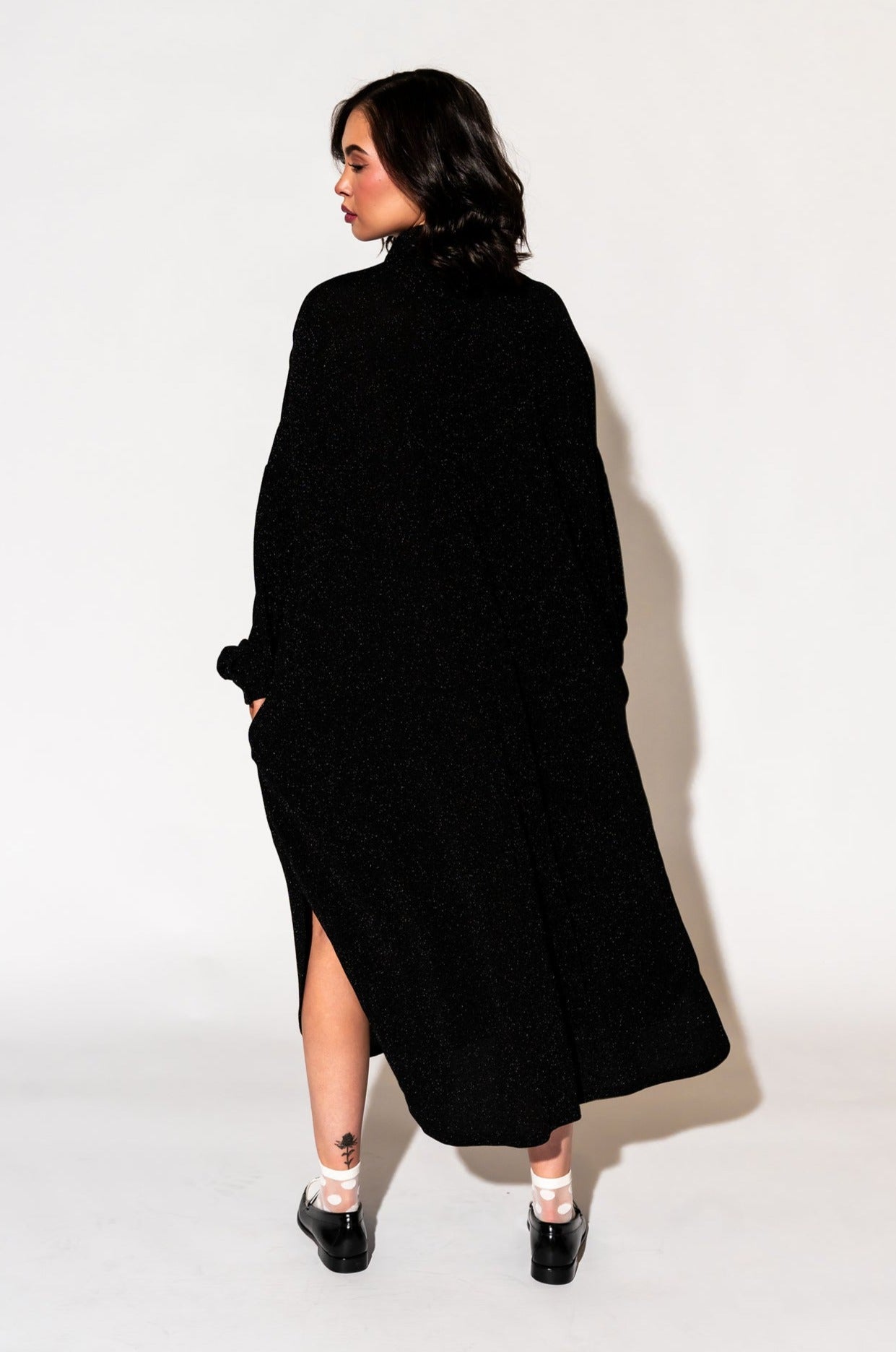 LALA ORIGINAL: New Romantics Oversized Dress in Disco Sparkle - Dressed in Lala