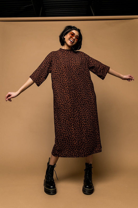 LALA ORIGINAL: Ozzy Dress in Leopard - Dressed in Lala