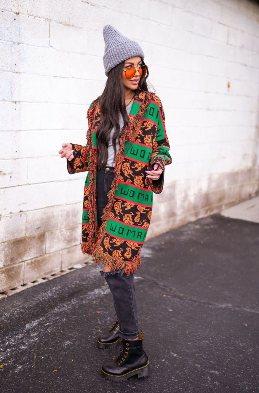 LALA ORIGINAL: Powerful Woman Luxe Fringe Cardigan *RESTOCKING SOON* - Dressed in Lala