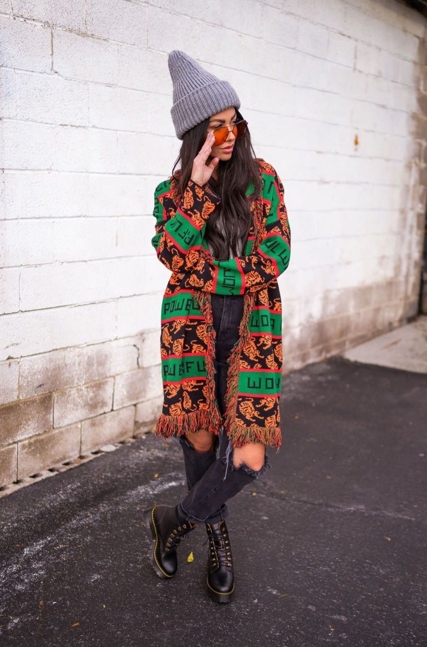 LALA ORIGINAL: Powerful Woman Luxe Fringe Cardigan *RESTOCKING SOON* - Dressed in Lala