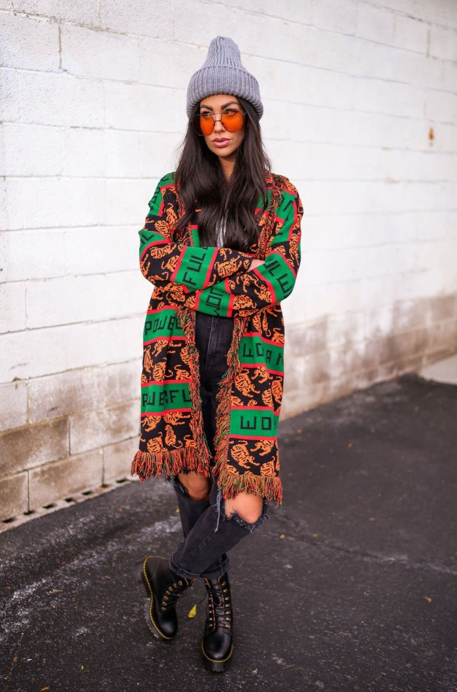 LALA ORIGINAL: Powerful Woman Luxe Fringe Cardigan *RESTOCKING SOON* - Dressed in Lala