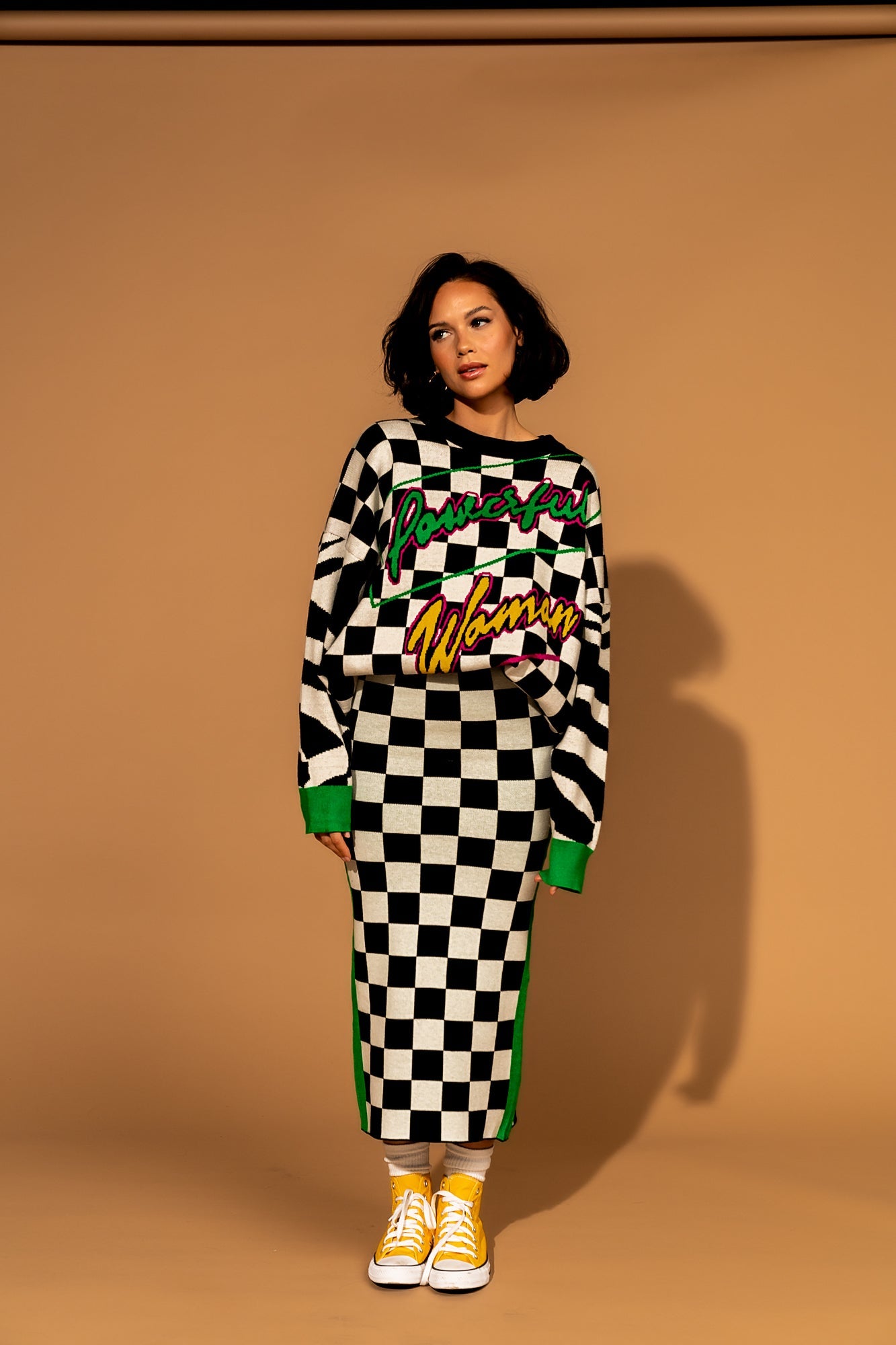 LALA ORIGINAL: Powerful Woman Oversized Knit in Grand Prix *RESTOCKING SOON* - Dressed in Lala