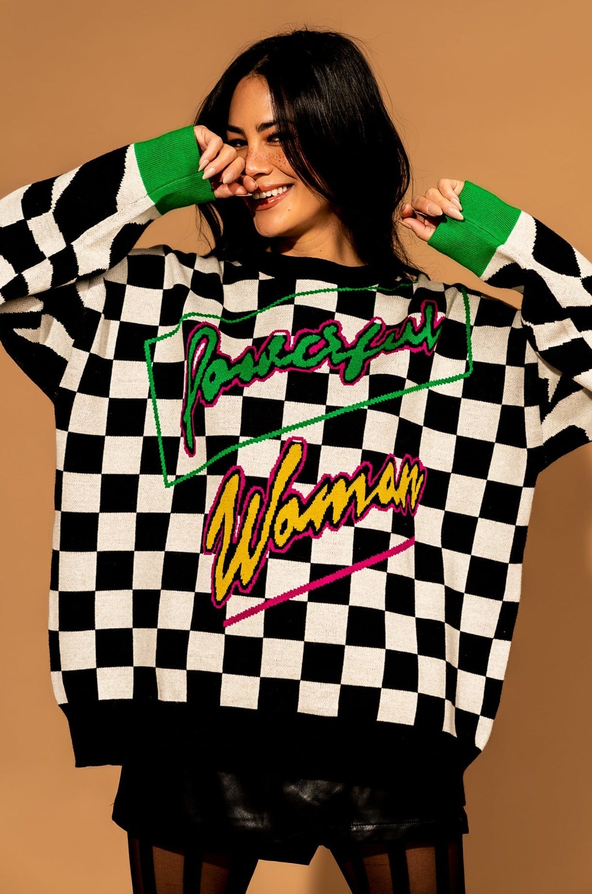 LALA ORIGINAL: Powerful Woman Oversized Knit in Grand Prix *RESTOCKING SOON* - Dressed in Lala