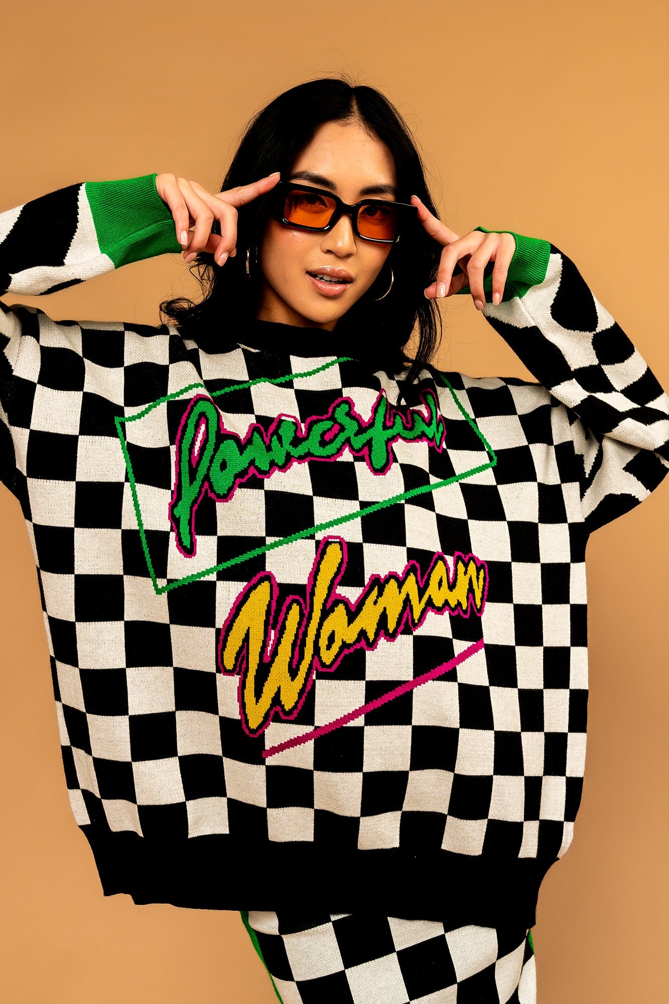 LALA ORIGINAL: Powerful Woman Oversized Knit in Grand Prix *RESTOCKING SOON* - Dressed in Lala