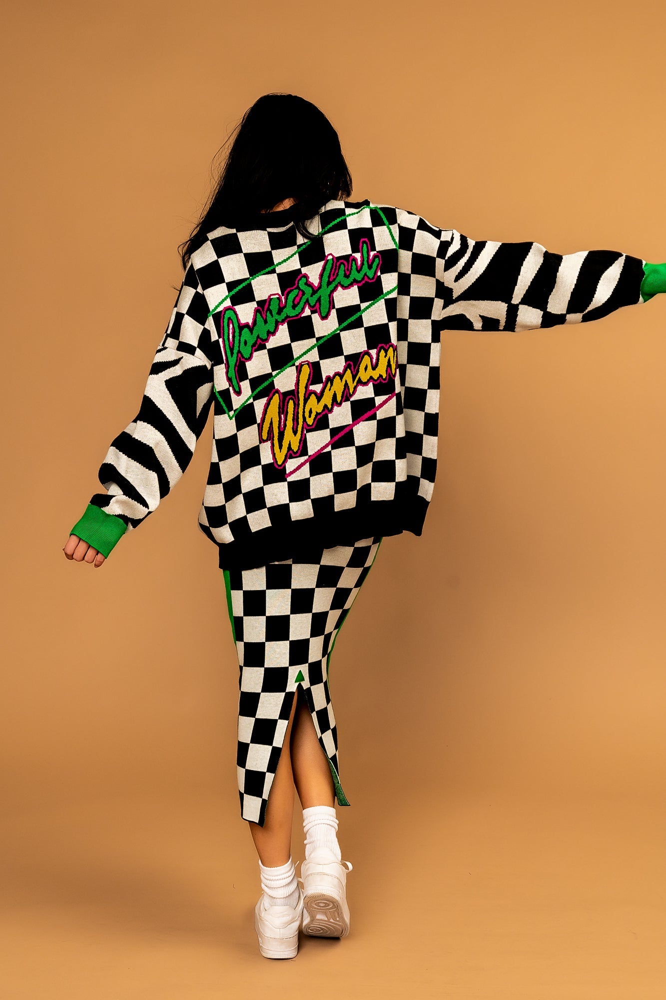 LALA ORIGINAL: Powerful Woman Oversized Knit in Grand Prix *RESTOCKING SOON* - Dressed in Lala