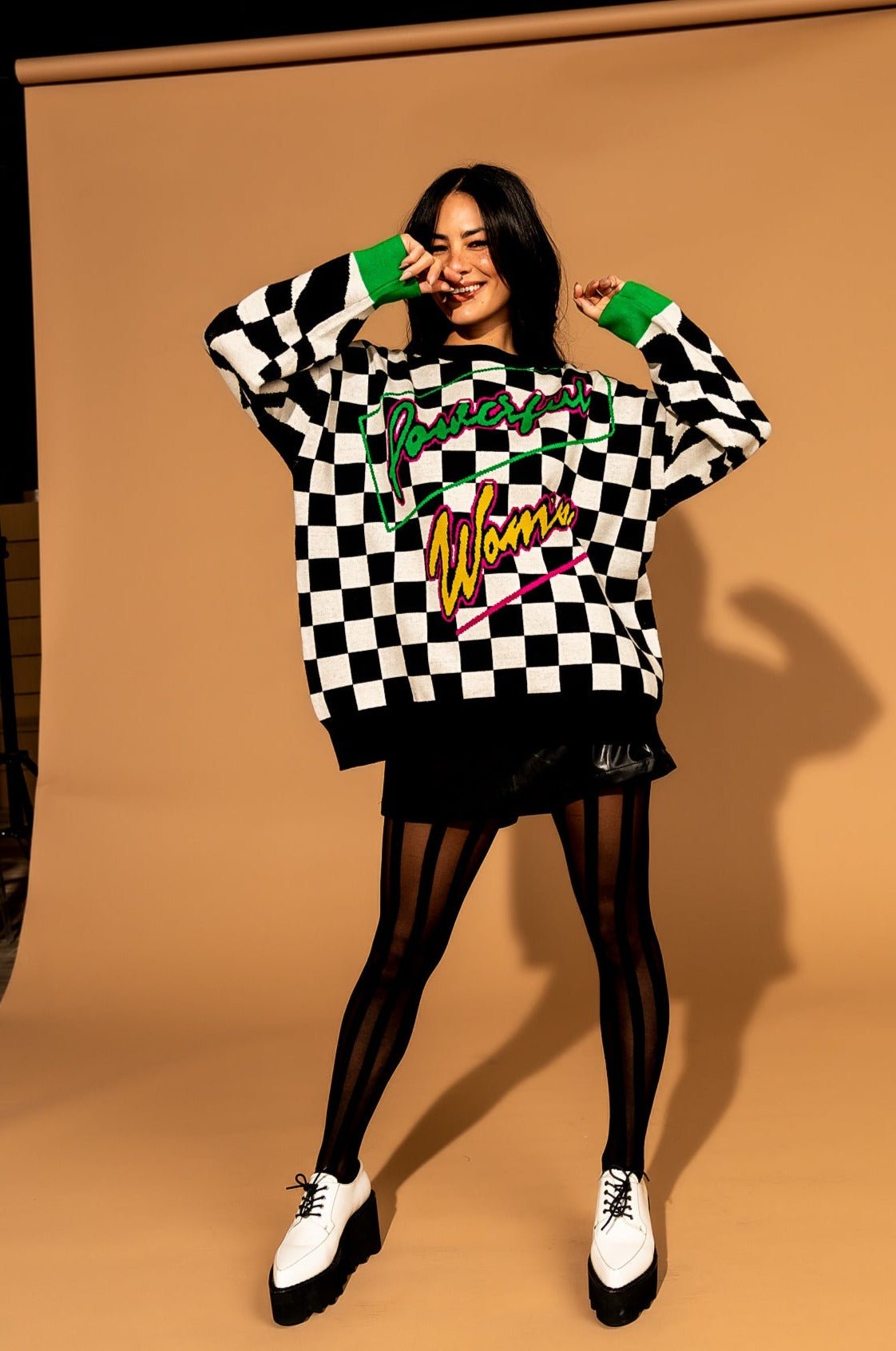 LALA ORIGINAL: Powerful Woman Oversized Knit in Grand Prix *RESTOCKING SOON* - Dressed in Lala