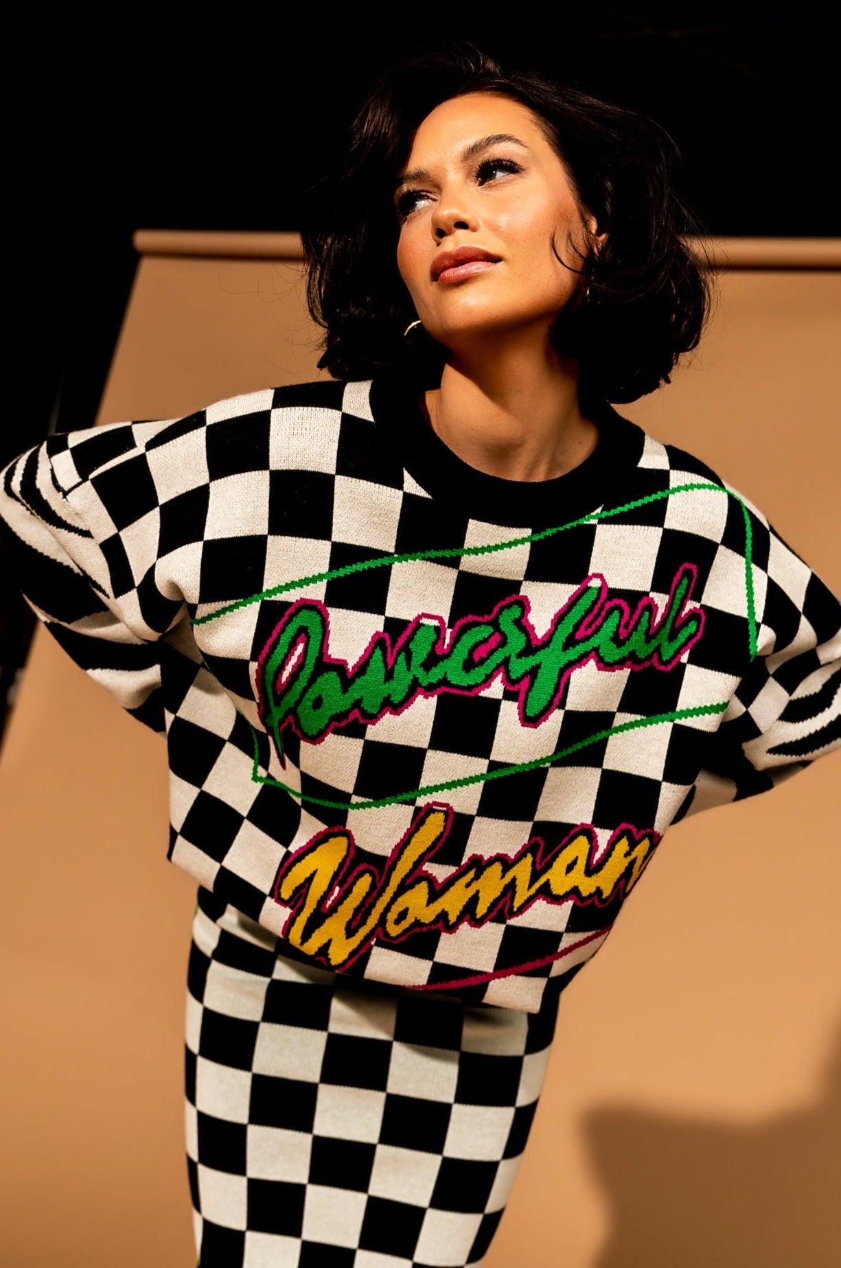 LALA ORIGINAL: Powerful Woman Oversized Knit in Grand Prix *RESTOCKING SOON* - Dressed in Lala