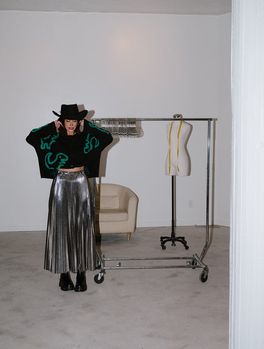 LALA ORIGINAL: Rawr Means I Love You Boxy Button Up Cardigan - Dressed in Lala