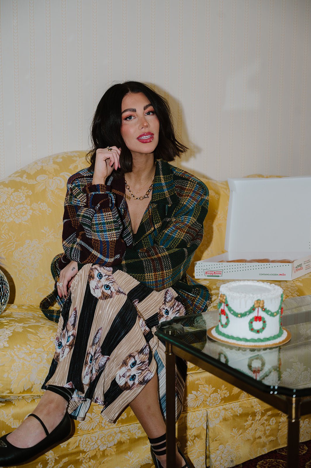 LALA ORIGINAL: Sagittarius Half + Half Plaid Moto Jacket - Dressed in Lala