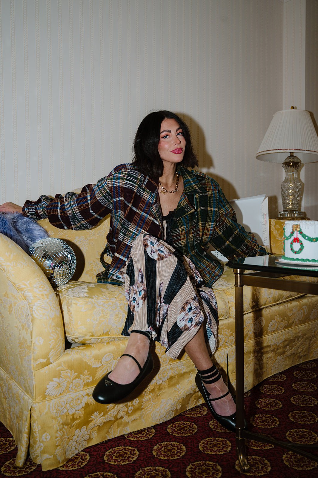 LALA ORIGINAL: Sagittarius Half + Half Plaid Moto Jacket - Dressed in Lala