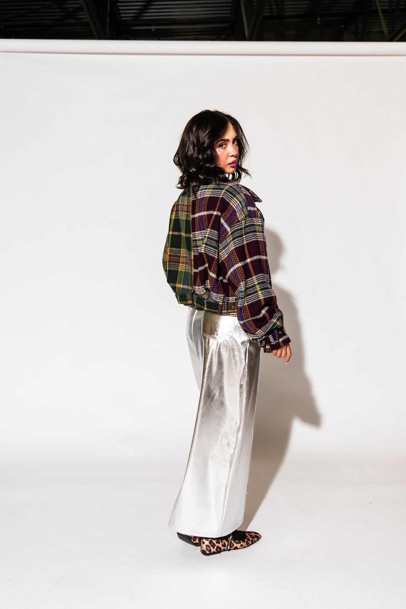 LALA ORIGINAL: Sagittarius Half + Half Plaid Moto Jacket - Dressed in Lala