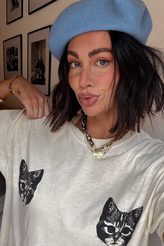 LALA ORIGINAL: Show Me Your Kitties Cropped Tee - Dressed in Lala