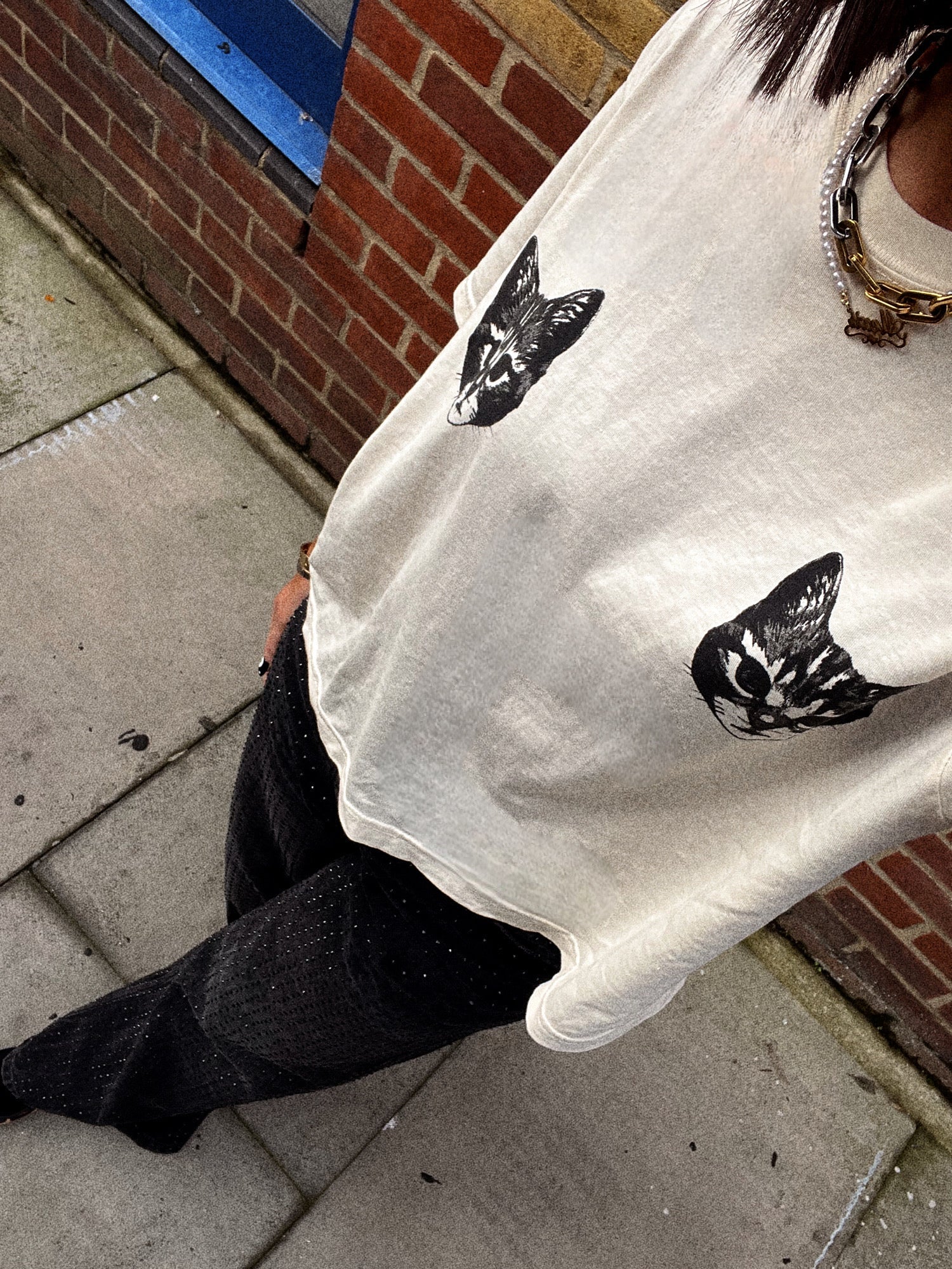 LALA ORIGINAL: Show Me Your Kitties Cropped Tee - Dressed in Lala