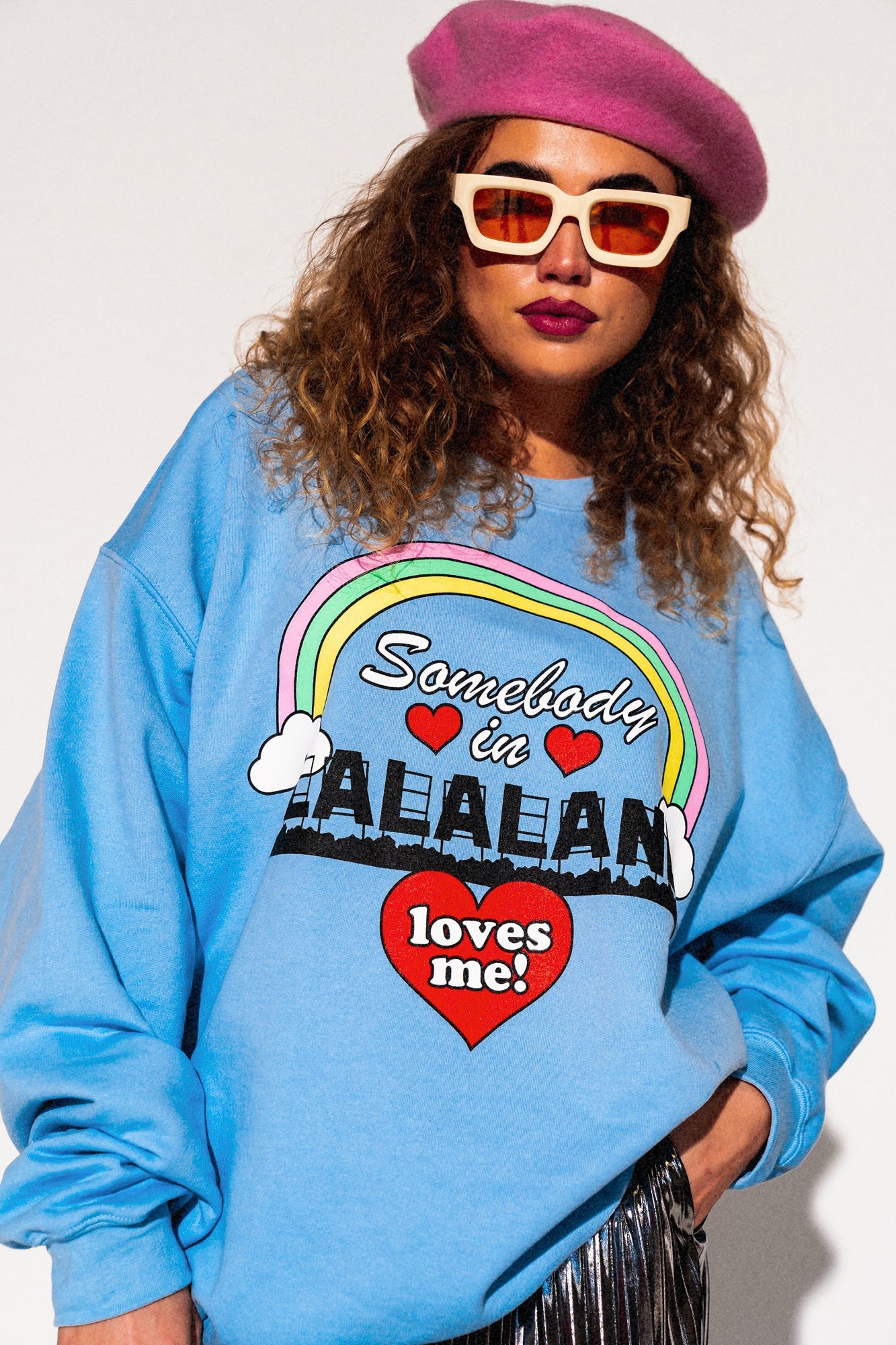 LALA ORIGINAL: Somebody in Lalaland Loves Me Oversized Pullover - Dressed in Lala