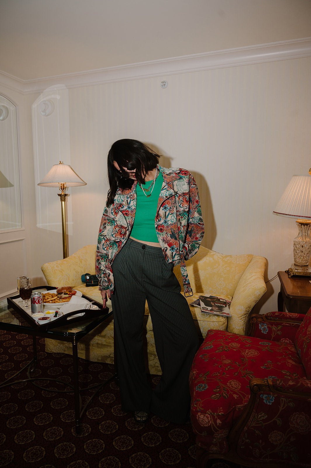 LALA ORIGINAL: Wild Soul Tiger Jacquard Moto Jacket - Dressed in Lala