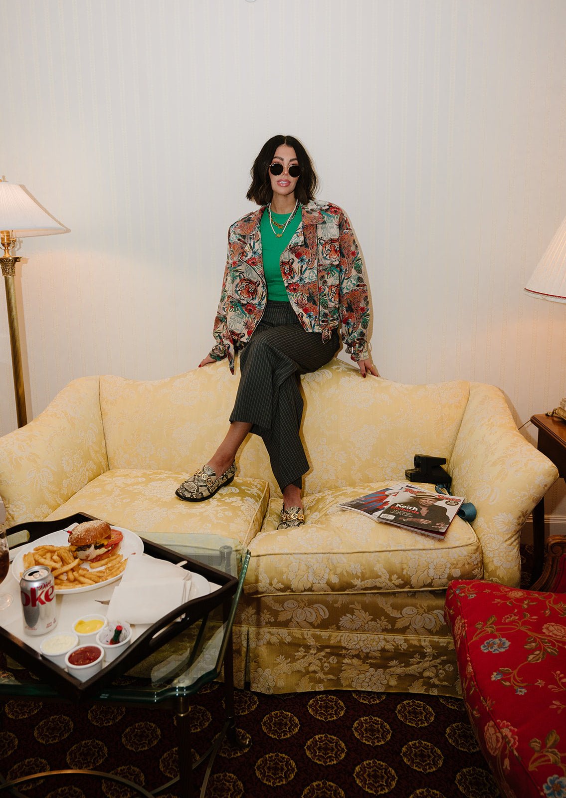 LALA ORIGINAL: Wild Soul Tiger Jacquard Moto Jacket - Dressed in Lala