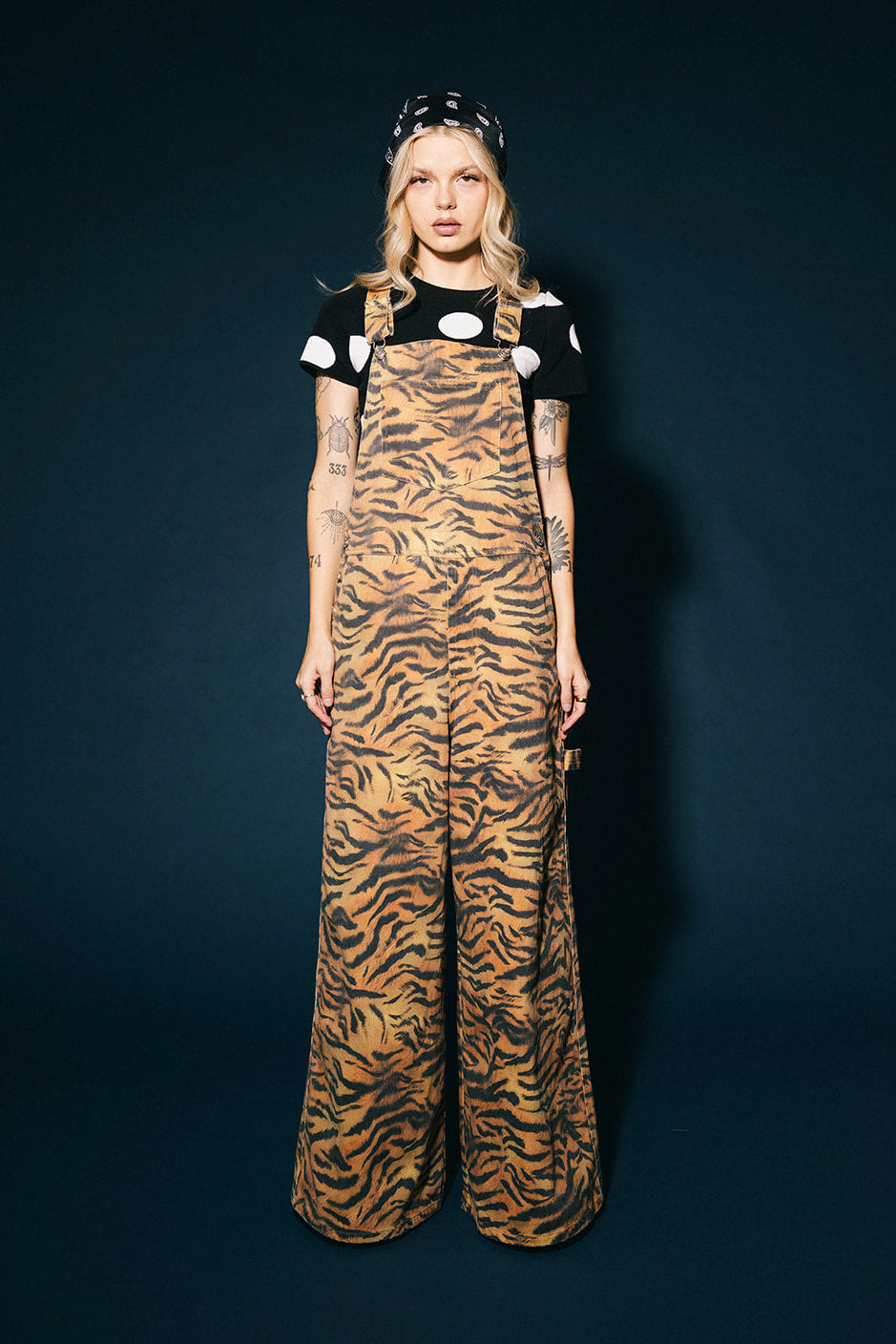 Go Get 'Em Tiger Wide Leg Workwear Overalls