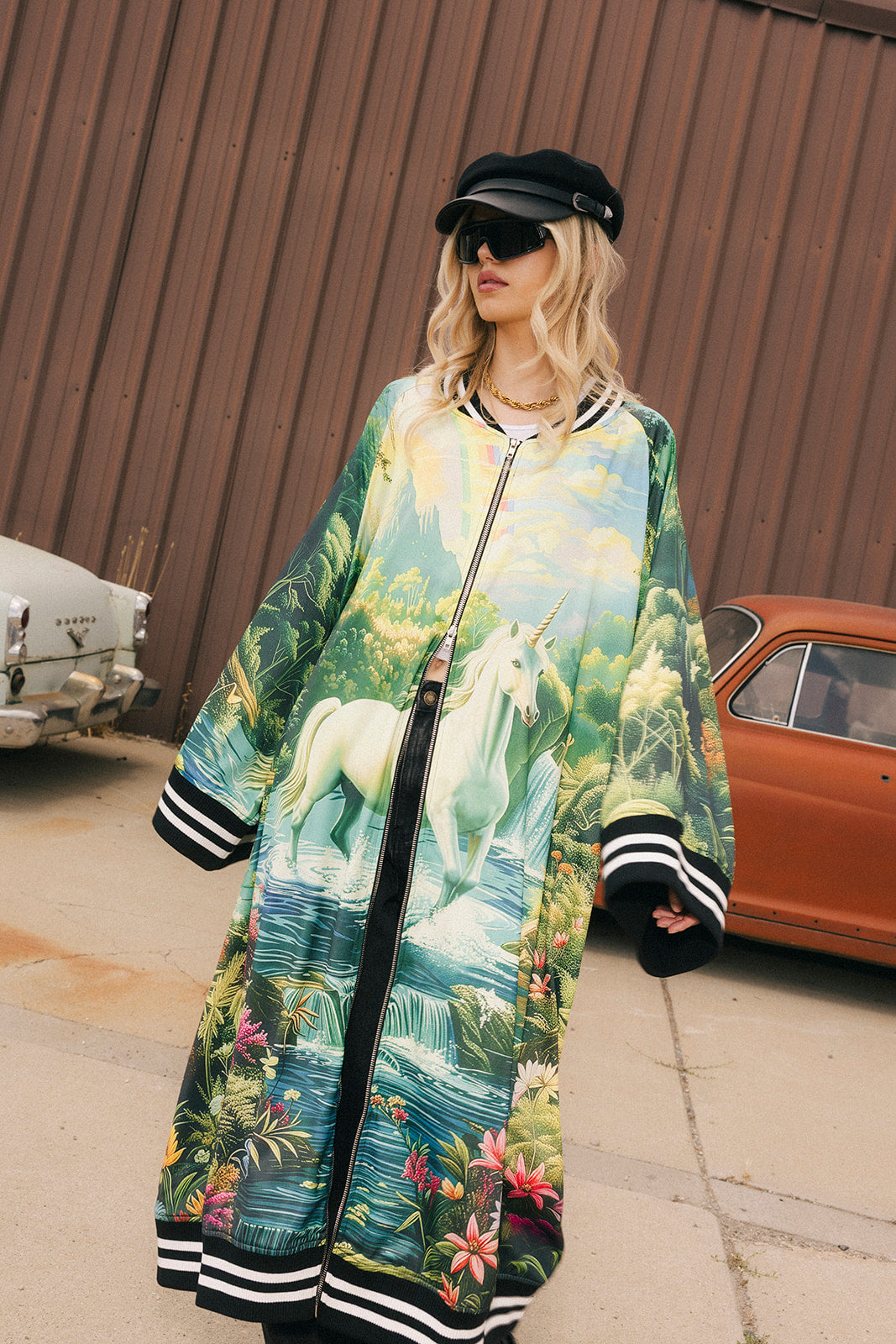 Energy Doesn't Lie Zip-Up Kimono Bomber