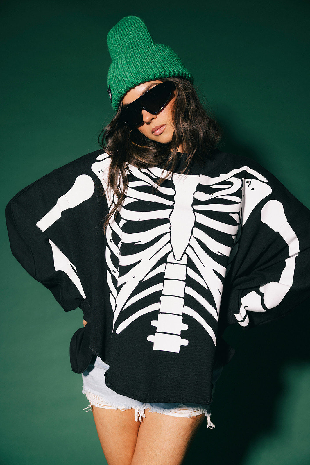 Dead Serious Oversized Mock Neck Pullover