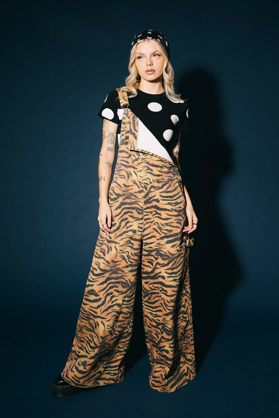 Go Get 'Em Tiger Wide Leg Workwear Overalls