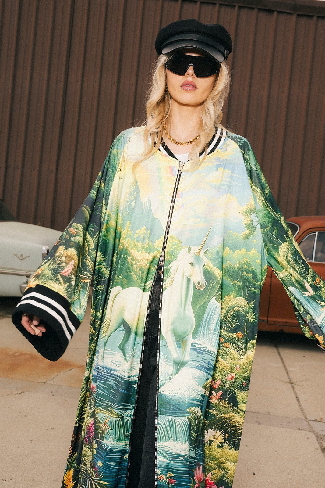Energy Doesn't Lie Zip-Up Kimono Bomber
