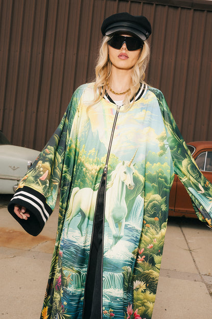 Energy Doesn't Lie Zip-Up Kimono Bomber