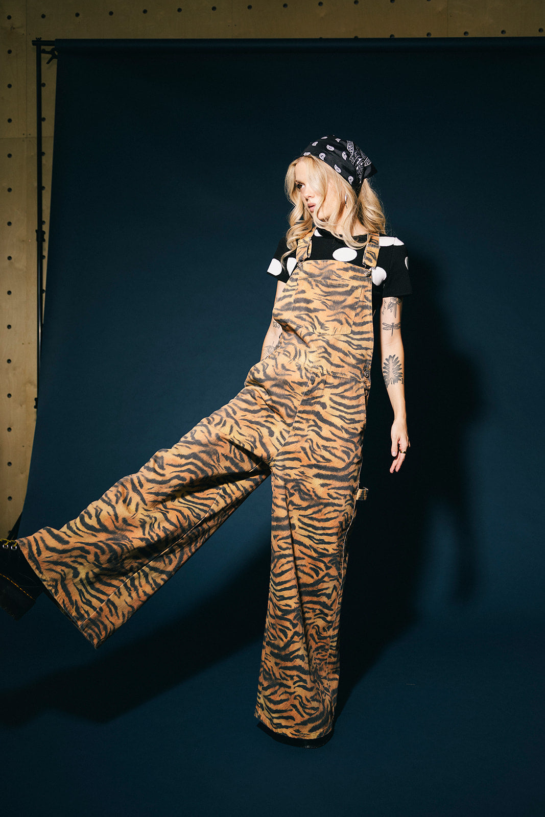 Go Get 'Em Tiger Wide Leg Workwear Overalls