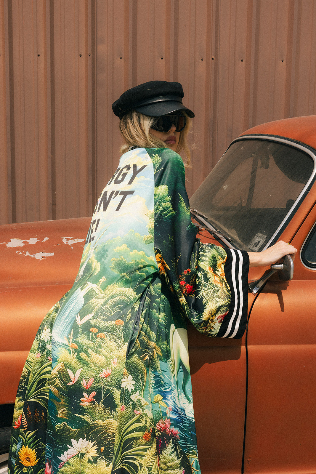 Energy Doesn't Lie Zip-Up Kimono Bomber