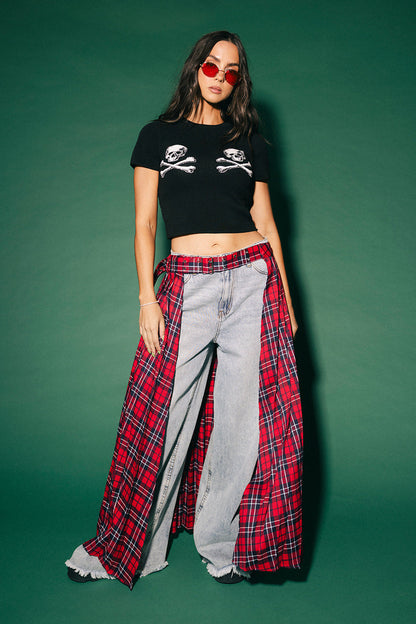 Bad Influence Pleated Skirt Belt