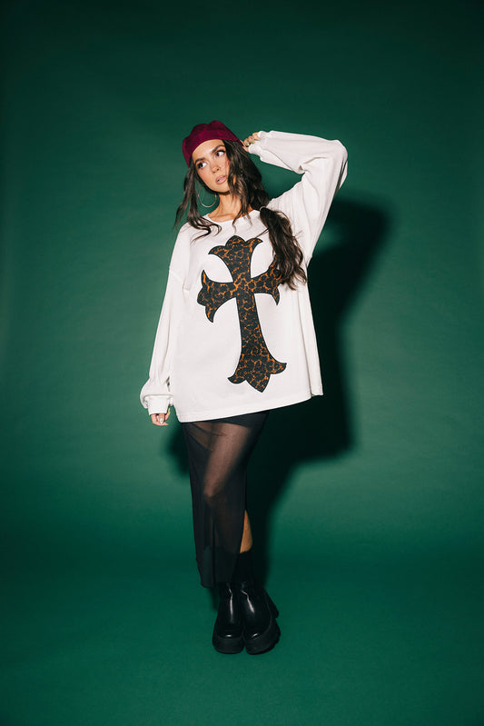 Till Forever Leopard Cross Oversized Thermal