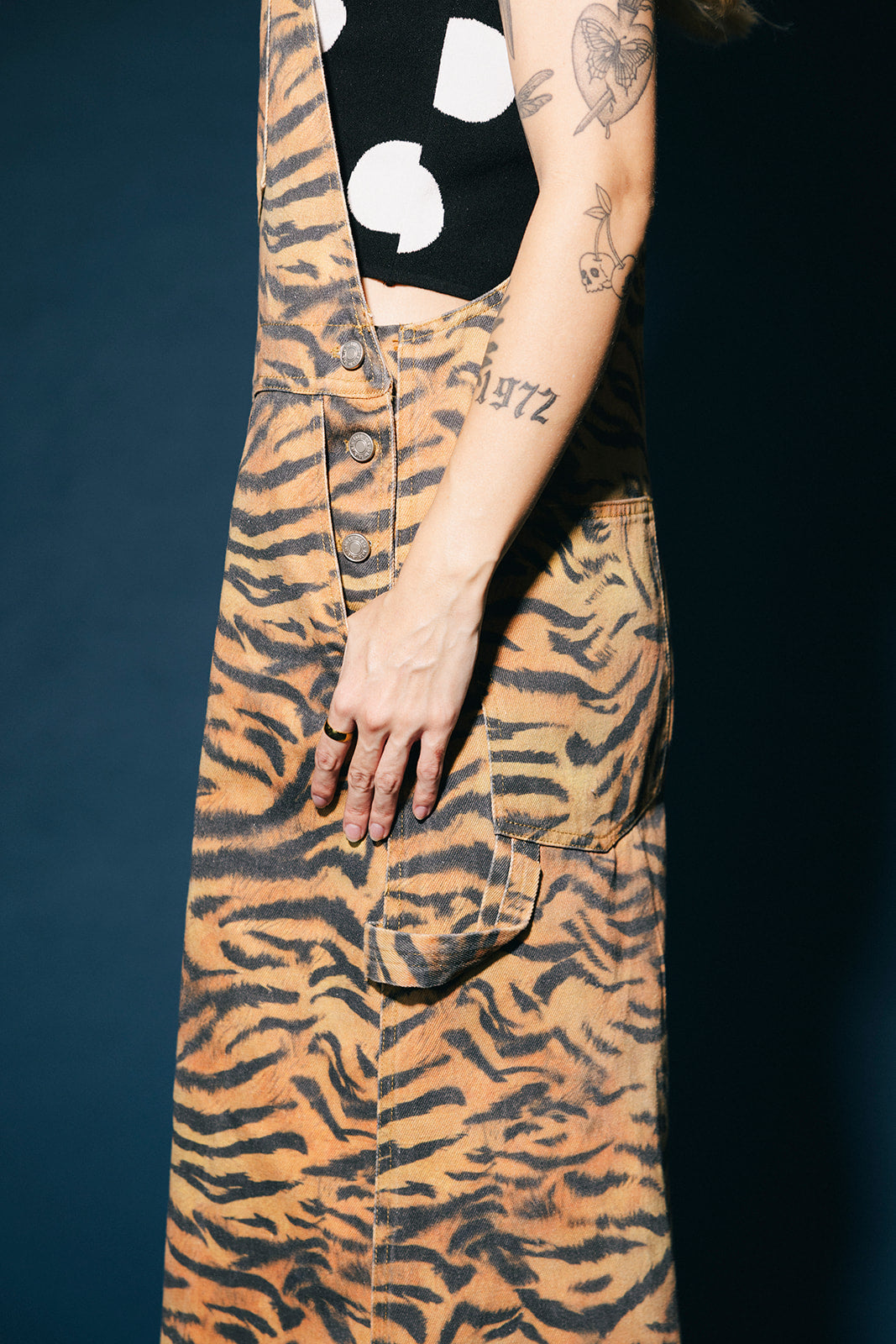 Go Get 'Em Tiger Wide Leg Workwear Overalls