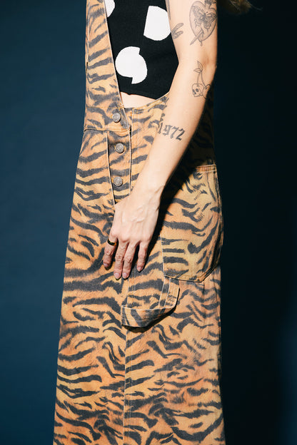 Go Get 'Em Tiger Wide Leg Workwear Overalls