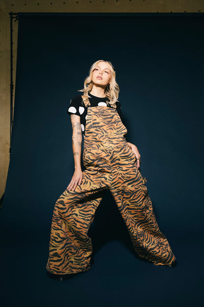 Go Get 'Em Tiger Wide Leg Workwear Overalls
