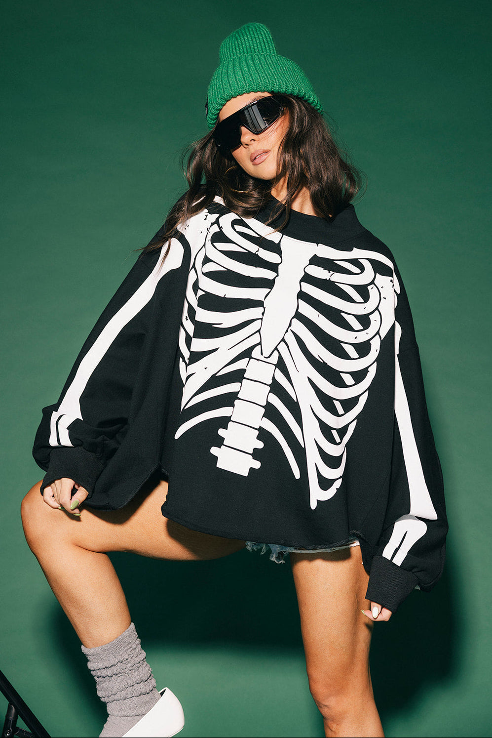 Dead Serious Oversized Mock Neck Pullover