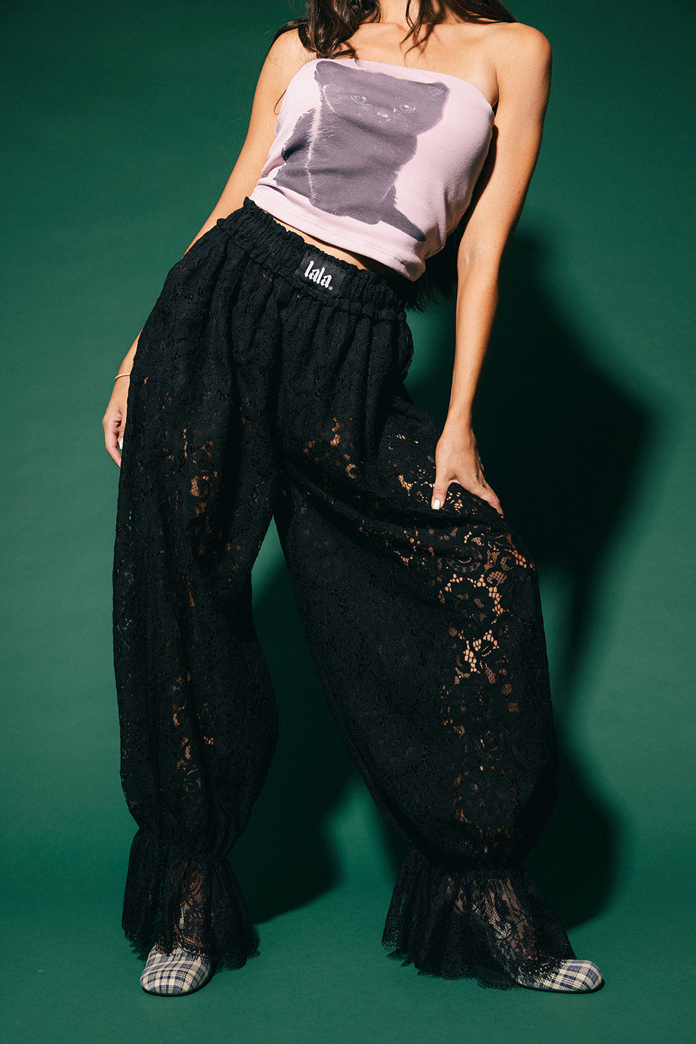 Dancing in the Moonlight Lace Bloomer Pants in Black