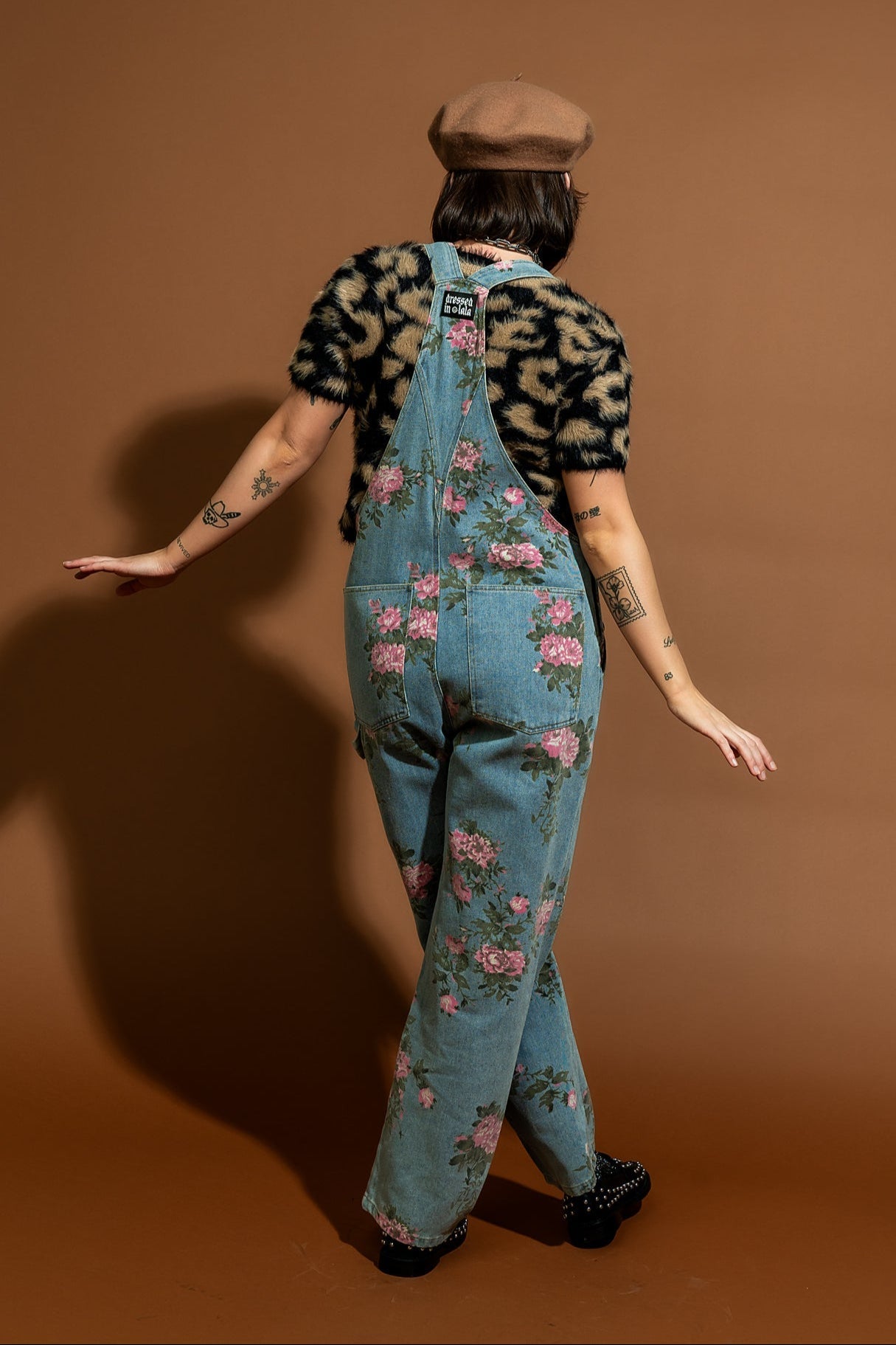 90s Throwback Floral Denim Boyfriend Overalls - Dressed in Lala