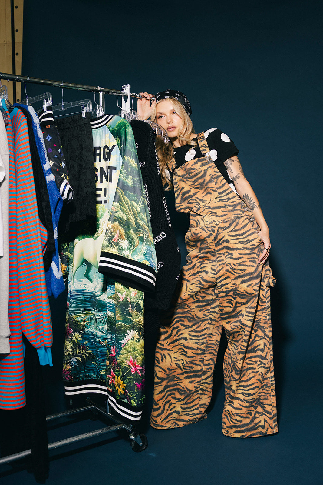 Go Get 'Em Tiger Wide Leg Workwear Overalls