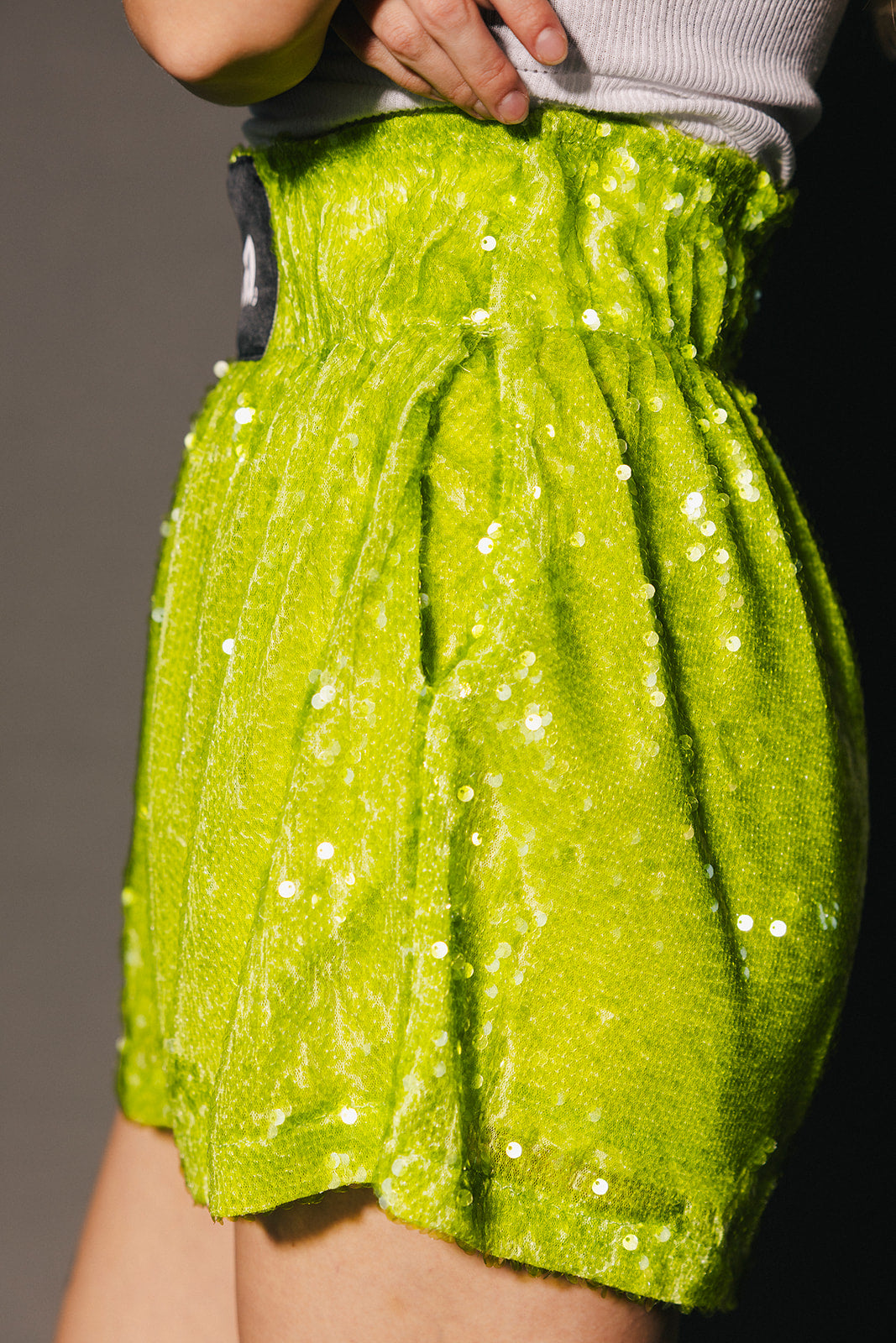 See You in Space Sequin Boxer Shorts in Green
