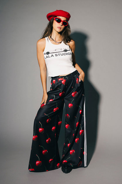 Cherry On Top Wide Leg Trousers