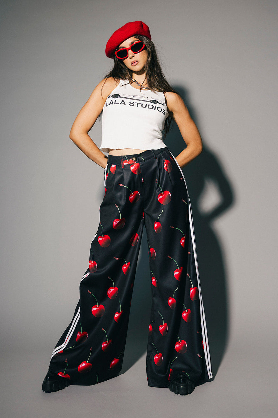 Cherry On Top Wide Leg Trousers