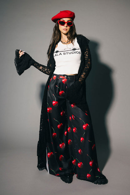 Cherry On Top Wide Leg Trousers