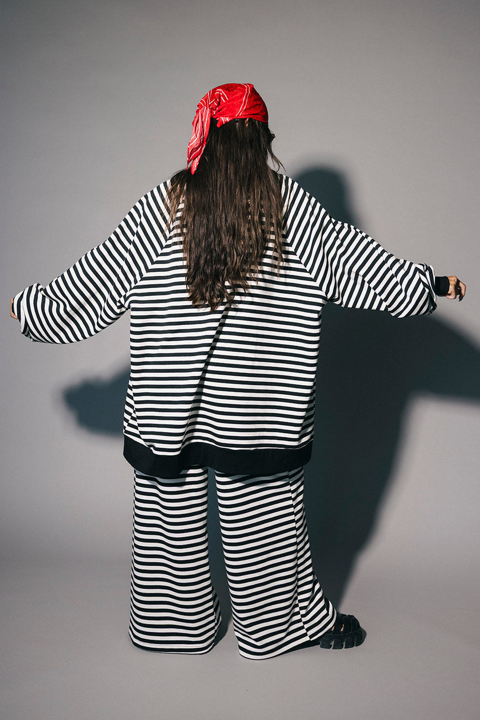 Being Yourself Is Cool Ultra Mega Striped Oversized Pullover