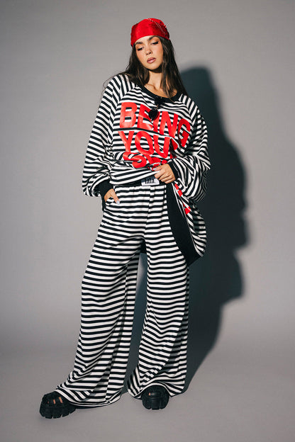 Do No Harm Striped Wide Leg Pants